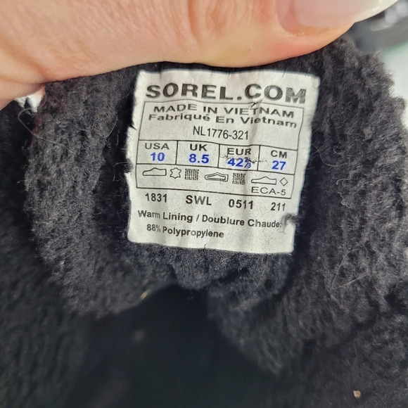 Sorel Tivoli black bumper red greed plaid rubber waterproof booties 10 - Picture 10 of 12